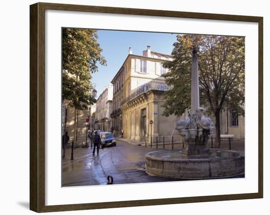 Fountain of the Four Dolphins, Aix-En-Provence, Bouches-Du-Rhone, Provence, France-John Miller-Framed Photographic Print