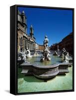 Fountain of the Moor-Leonardo da Vinci-Framed Stretched Canvas