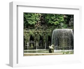 Fountain of the Oval (Ovato), Overlooked by Tiburtine Sibyl, Tivoli, Lazio, Italy-Nedra Westwater-Framed Photographic Print