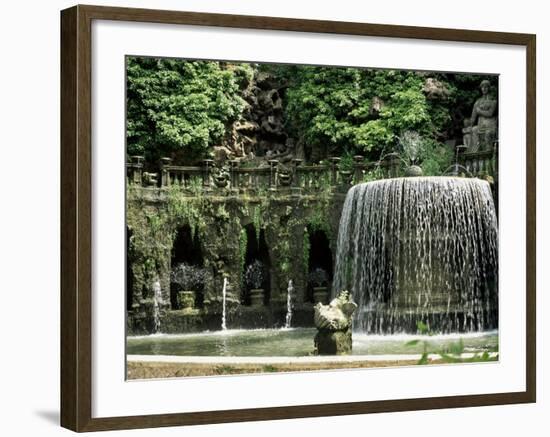 Fountain of the Oval (Ovato), Overlooked by Tiburtine Sibyl, Tivoli, Lazio, Italy-Nedra Westwater-Framed Photographic Print