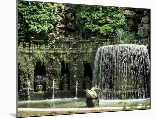 Fountain of the Oval (Ovato), Overlooked by Tiburtine Sibyl, Tivoli, Lazio, Italy-Nedra Westwater-Mounted Photographic Print