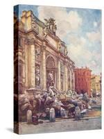 Fountain of Trevi, c1905-Alberto Pisa-Stretched Canvas