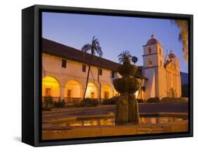 Fountain, Old Mission Santa Barbara, Santa Barbara, California-Richard Cummins-Framed Stretched Canvas