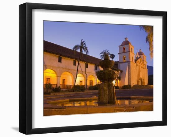 Fountain, Old Mission Santa Barbara, Santa Barbara, California-Richard Cummins-Framed Photographic Print