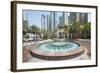 Fountain on the Dubai Marina Walk, Dubai, United Arab Emirates-Michael DeFreitas-Framed Photographic Print