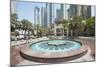 Fountain on the Dubai Marina Walk, Dubai, United Arab Emirates-Michael DeFreitas-Mounted Photographic Print