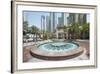 Fountain on the Dubai Marina Walk, Dubai, United Arab Emirates-Michael DeFreitas-Framed Photographic Print