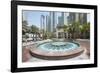 Fountain on the Dubai Marina Walk, Dubai, United Arab Emirates-Michael DeFreitas-Framed Photographic Print