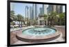 Fountain on the Dubai Marina Walk, Dubai, United Arab Emirates-Michael DeFreitas-Framed Photographic Print