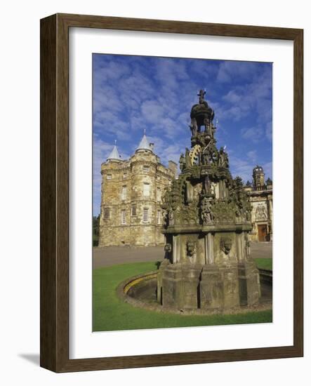 Fountain on the Grounds of Holyroodhouse Palace, Edinburgh, Scotland-Christopher Bettencourt-Framed Photographic Print