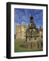 Fountain on the Grounds of Holyroodhouse Palace, Edinburgh, Scotland-Christopher Bettencourt-Framed Photographic Print