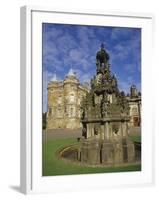 Fountain on the Grounds of Holyroodhouse Palace, Edinburgh, Scotland-Christopher Bettencourt-Framed Photographic Print