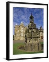 Fountain on the Grounds of Holyroodhouse Palace, Edinburgh, Scotland-Christopher Bettencourt-Framed Photographic Print