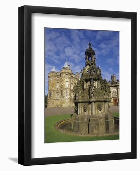 Fountain on the Grounds of Holyroodhouse Palace, Edinburgh, Scotland-Christopher Bettencourt-Framed Premium Photographic Print