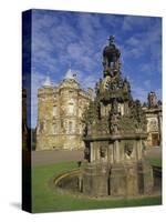 Fountain on the Grounds of Holyroodhouse Palace, Edinburgh, Scotland-Christopher Bettencourt-Stretched Canvas