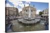 Fountain outside Old Town Opera House Svobody 28, Kiev, Ukraine, Europe-Jeremy Bright-Stretched Canvas