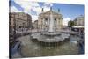 Fountain outside Old Town Opera House Svobody 28, Kiev, Ukraine, Europe-Jeremy Bright-Stretched Canvas