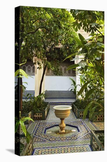 Fountain, Palais de la Bahia, Medina, Marrakesh, Morocco, North Africa, Africa-Jochen Schlenker-Stretched Canvas