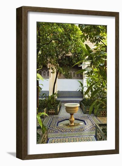 Fountain, Palais de la Bahia, Medina, Marrakesh, Morocco, North Africa, Africa-Jochen Schlenker-Framed Photographic Print