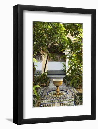 Fountain, Palais de la Bahia, Medina, Marrakesh, Morocco, North Africa, Africa-Jochen Schlenker-Framed Photographic Print