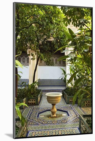 Fountain, Palais de la Bahia, Medina, Marrakesh, Morocco, North Africa, Africa-Jochen Schlenker-Mounted Photographic Print