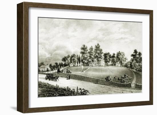 Fountain Park, Falls of Schuylkill, Philadelphia, C.1845-James Queen-Framed Giclee Print