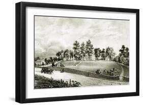 Fountain Park, Falls of Schuylkill, Philadelphia, C.1845-James Queen-Framed Giclee Print