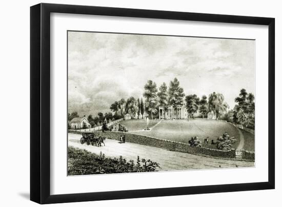 Fountain Park, Falls of Schuylkill, Philadelphia, C.1845-James Queen-Framed Giclee Print