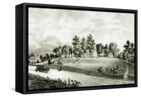 Fountain Park, Falls of Schuylkill, Philadelphia, C.1845-James Queen-Framed Stretched Canvas