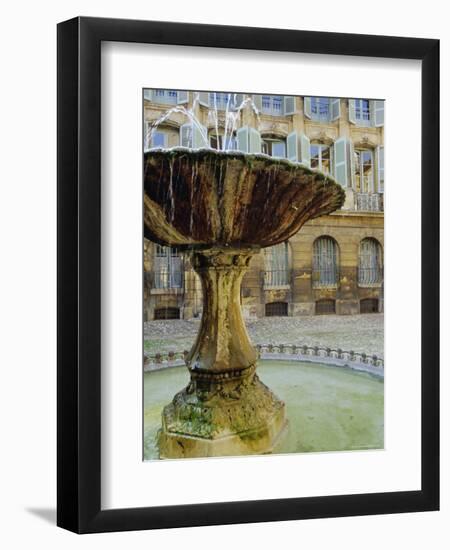 Fountain, Place d'Albertas, Aix En Provence, Provence, France, Europe-John Miller-Framed Photographic Print