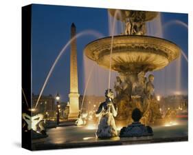 Fountain Place de la Concorde-null-Stretched Canvas