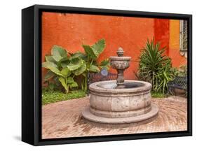 Fountain Plaza Juarez Park, San Miguel de Allende, Mexico.-William Perry-Framed Stretched Canvas