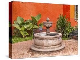 Fountain Plaza Juarez Park, San Miguel de Allende, Mexico.-William Perry-Stretched Canvas