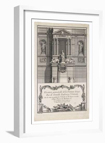 Fountain, Rue De Grenelle, Faubourg St Germain-Le Canu-Framed Giclee Print