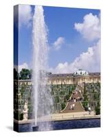 Fountain, Schloss Sanssouci (Sanssouci Palace), Unesco World Heritage Site, Potsdam, Germany-James Emmerson-Stretched Canvas