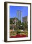 Fountain Sculpture and Jkr Tower, Kuala Lumpur, Malaysia, Southeast Asia, Asia-Richard Cummins-Framed Photographic Print