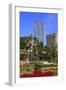 Fountain Sculpture and Jkr Tower, Kuala Lumpur, Malaysia, Southeast Asia, Asia-Richard Cummins-Framed Photographic Print