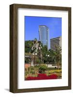 Fountain Sculpture and Jkr Tower, Kuala Lumpur, Malaysia, Southeast Asia, Asia-Richard Cummins-Framed Photographic Print