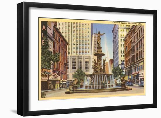 Fountain Square, Cincinnati, Ohio-null-Framed Art Print