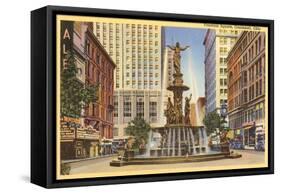 Fountain Square, Cincinnati, Ohio-null-Framed Stretched Canvas