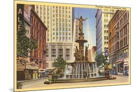 Fountain Square, Cincinnati, Ohio-null-Mounted Premium Giclee Print