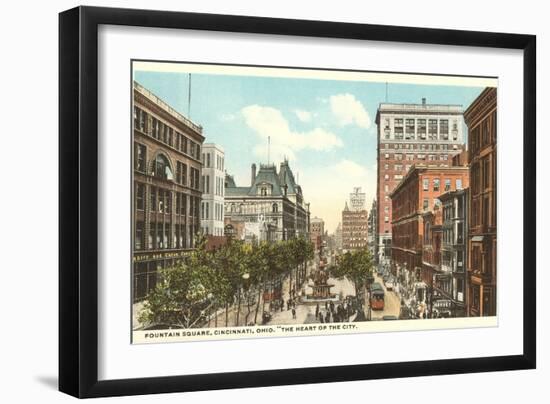 Fountain Square, Cincinnati, Ohio-null-Framed Art Print