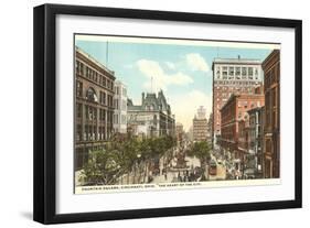 Fountain Square, Cincinnati, Ohio-null-Framed Art Print