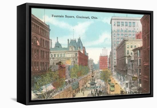 Fountain Square, Cincinnati, Ohio-null-Framed Stretched Canvas