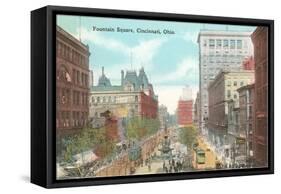 Fountain Square, Cincinnati, Ohio-null-Framed Stretched Canvas