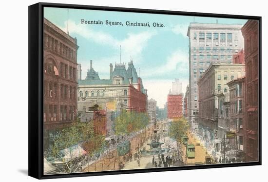 Fountain Square, Cincinnati, Ohio-null-Framed Stretched Canvas