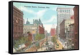 Fountain Square, Cincinnati, Ohio-null-Framed Stretched Canvas