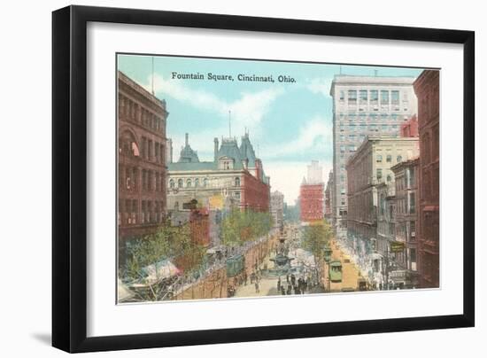 Fountain Square, Cincinnati, Ohio-null-Framed Art Print