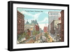 Fountain Square, Cincinnati, Ohio-null-Framed Art Print