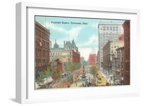 Fountain Square, Cincinnati, Ohio-null-Framed Art Print